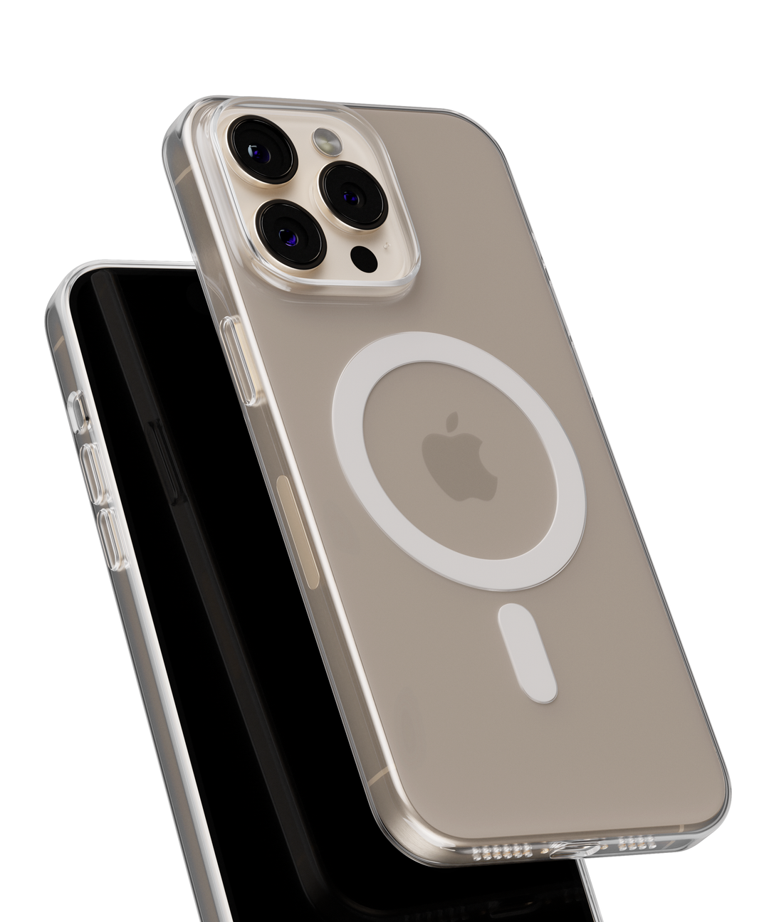 Clear MagSafe iPhone case compatible with iPhone 12, iPhone 13, iPhone 14, and iPhone 15 models, including iPhone 15 Pro and iPhone 15 Pro Max. This durable and sleek phone case offers MagSafe support for easy wireless charging. Perfect for those looking for a clear, protective case for iPhone 12, iPhone 13, iPhone 14, iPhone 16 Pro Max Case MagSafe Clear