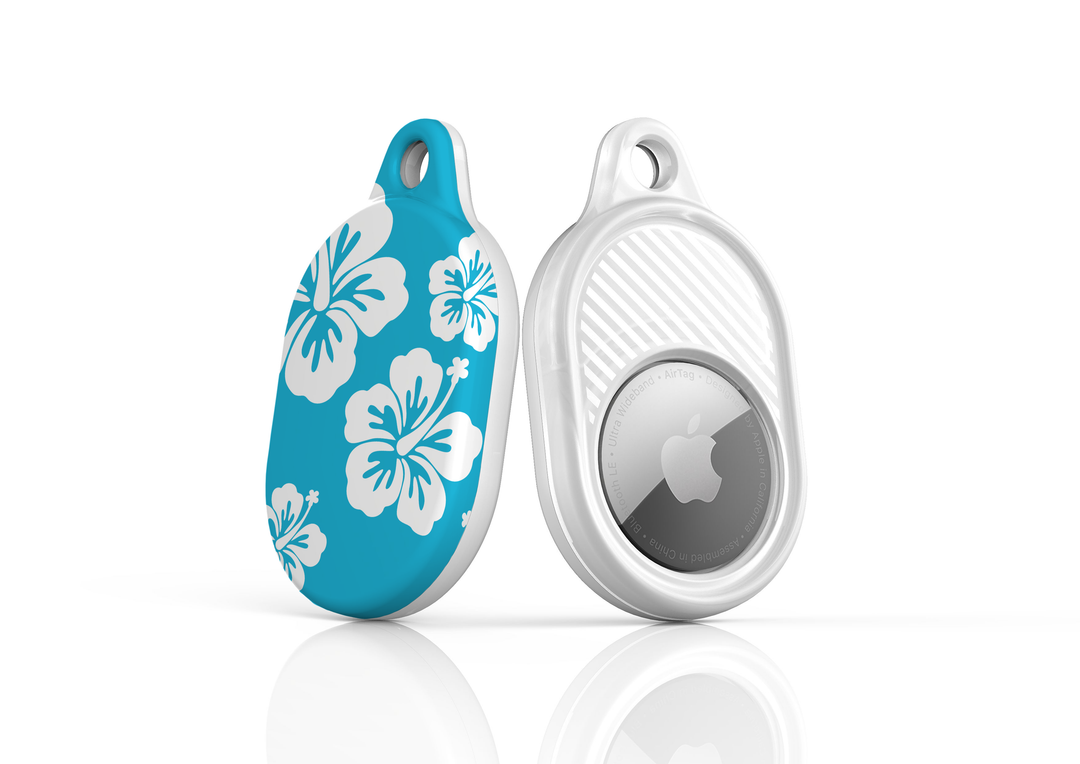 Stylish printed AirTag case with keyring, custom Apple AirTag cover for women, protective AirTag holder accessory