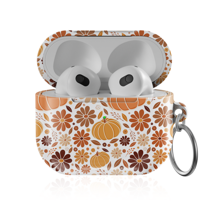 Halloween pumpkin AirPods case with cute bows and ghost design – protective cover for AirPods Pro, AirPods 3rd Gen, AirPods 1st and 2nd generation