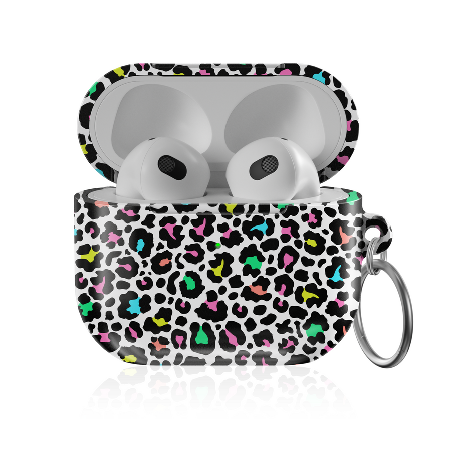 Rainbow Leopard AirPods Case – Colorful Animal Print Protective Cover for AirPods Pro, Pro 2, and AirPods 3