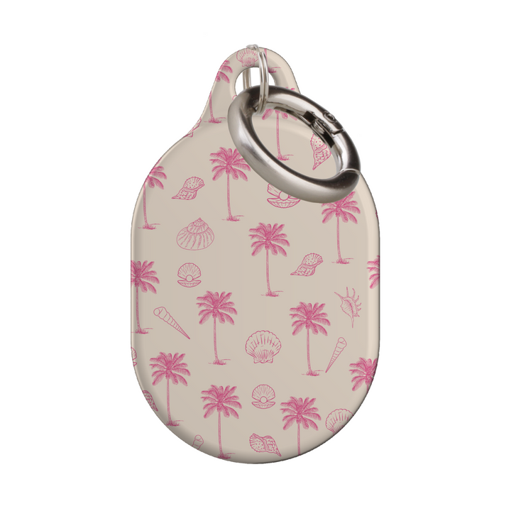 Stylish printed AirTag case with keyring, custom Apple AirTag cover for women, protective AirTag holder accessory