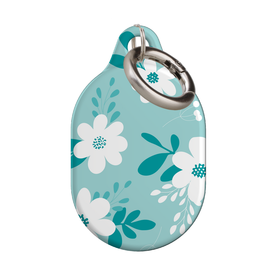 Stylish printed AirTag case with keyring, custom Apple AirTag cover for women, protective AirTag holder accessory
