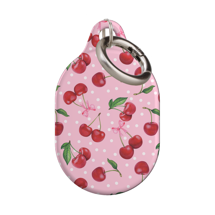Stylish printed AirTag case with keyring, custom Apple AirTag cover for women, protective AirTag holder accessory