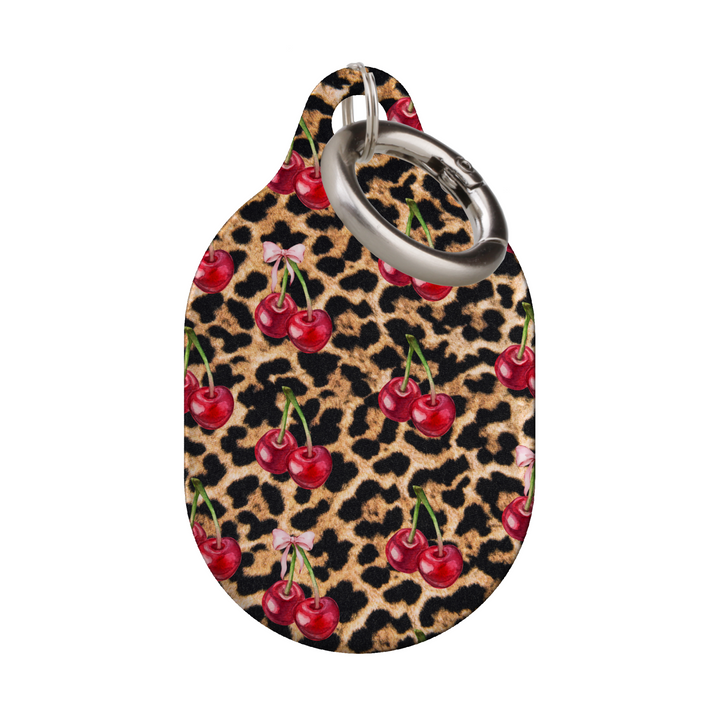 Stylish printed AirTag case with keyring, custom Apple AirTag cover for women, protective AirTag holder accessory