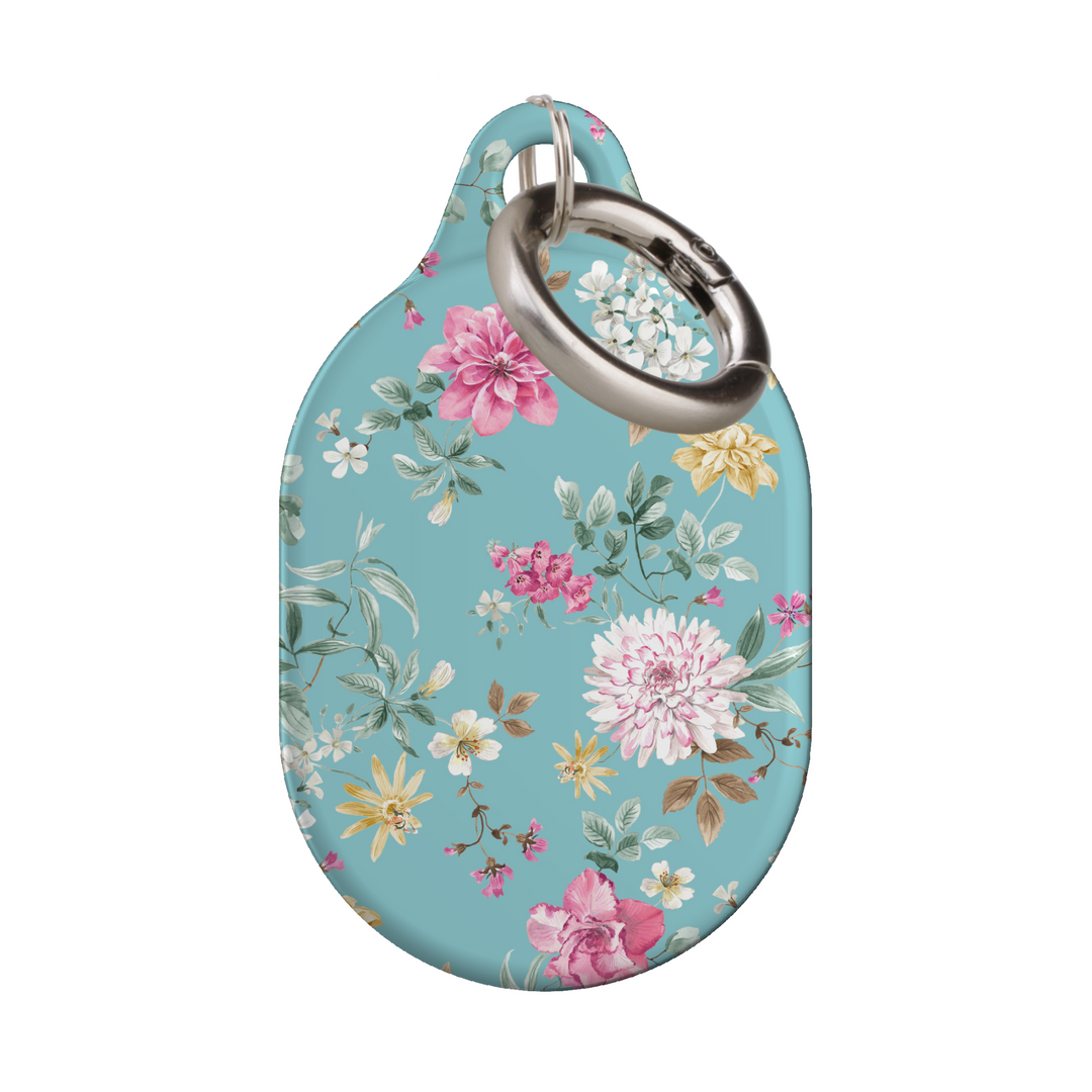 Stylish printed AirTag case with keyring, custom Apple AirTag cover for women, protective AirTag holder accessory