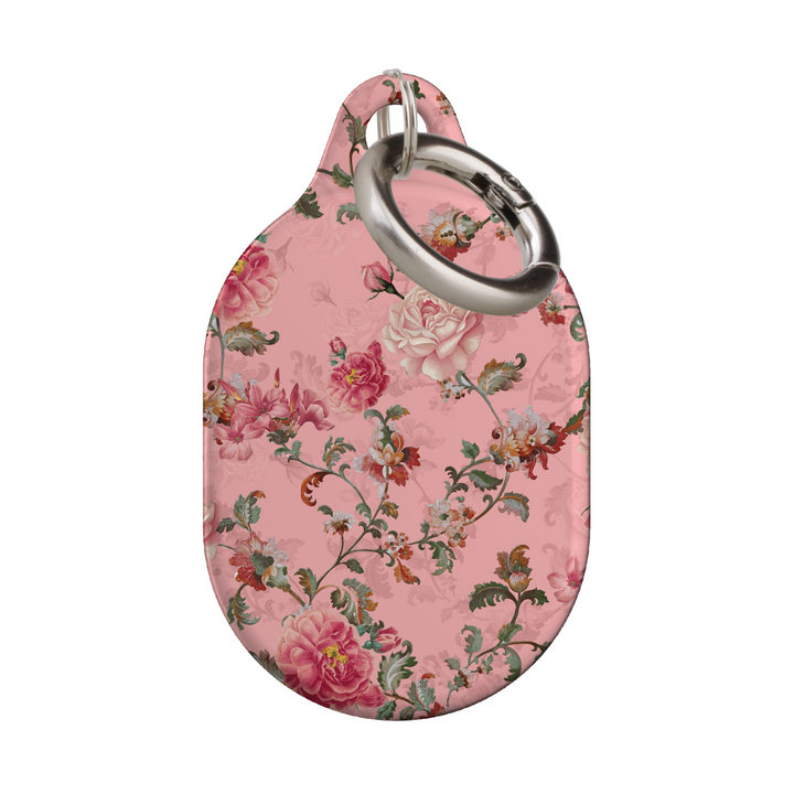 Stylish printed AirTag case with keyring, custom Apple AirTag cover for women, protective AirTag holder accessory