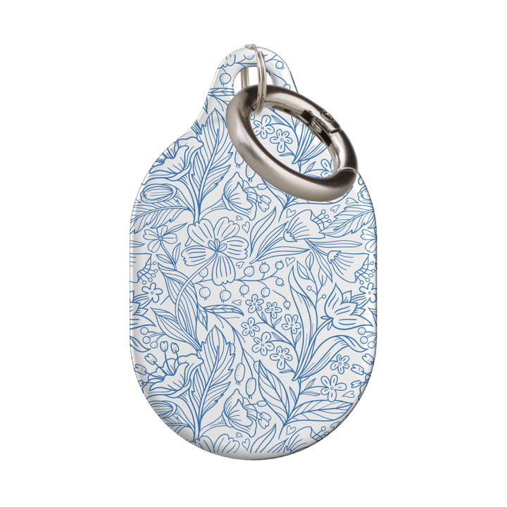 Stylish printed AirTag case with keyring, custom Apple AirTag cover for women, protective AirTag holder accessory
