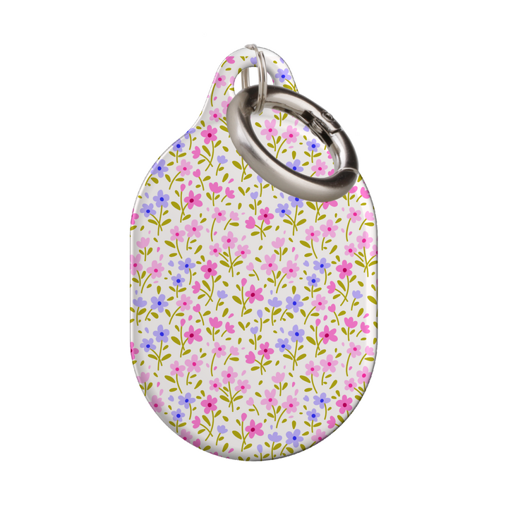 Stylish printed AirTag case with keyring, custom Apple AirTag cover for women, protective AirTag holder accessory