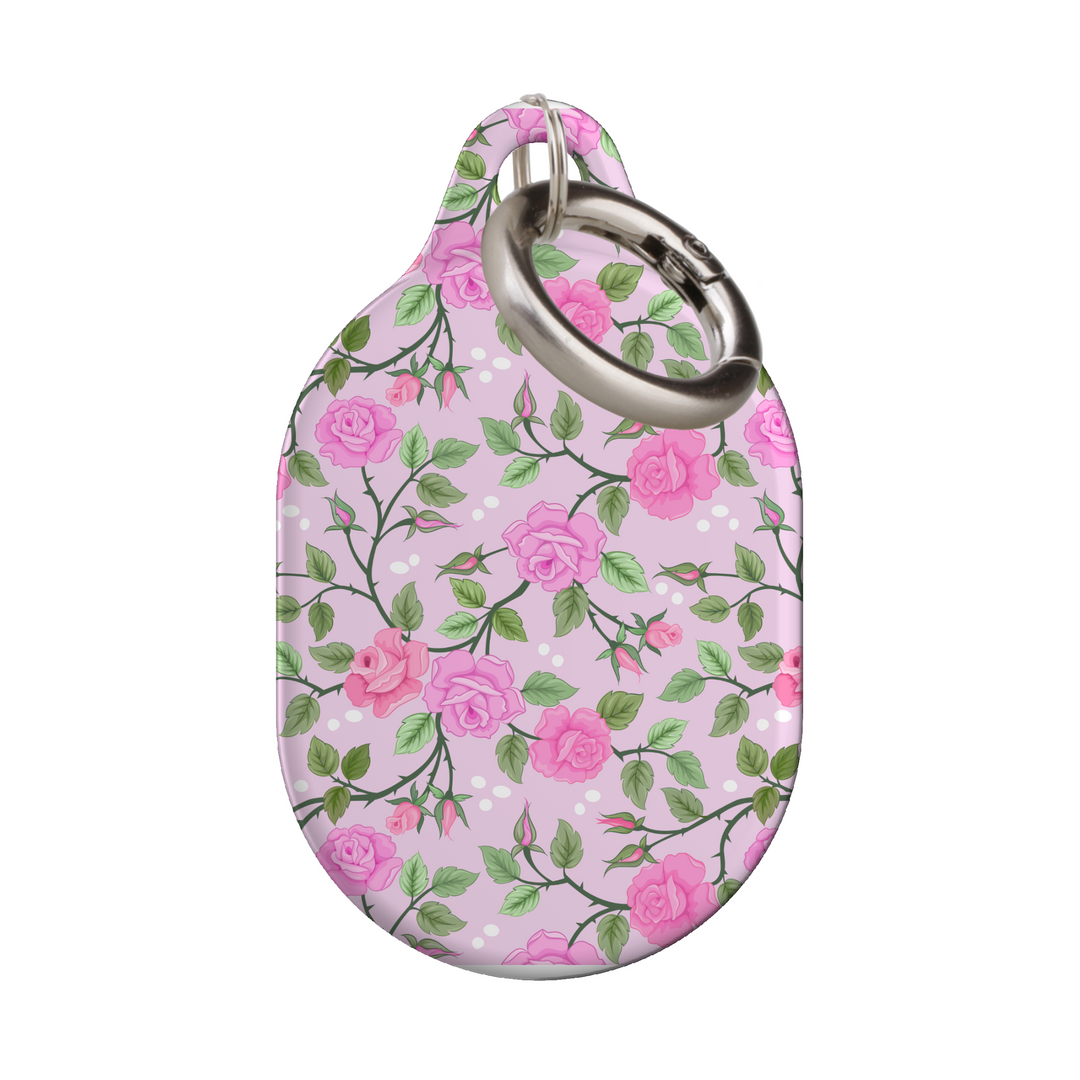 Stylish printed AirTag case with keyring, custom Apple AirTag cover for women, protective AirTag holder accessory