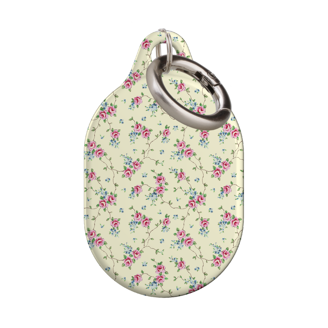Stylish printed AirTag case with keyring, custom Apple AirTag cover for women, protective AirTag holder accessory
