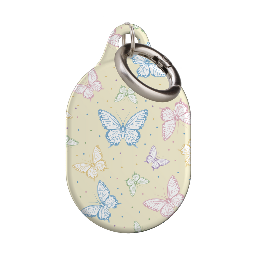 Stylish printed AirTag case with keyring, custom Apple AirTag cover for women, protective AirTag holder accessory