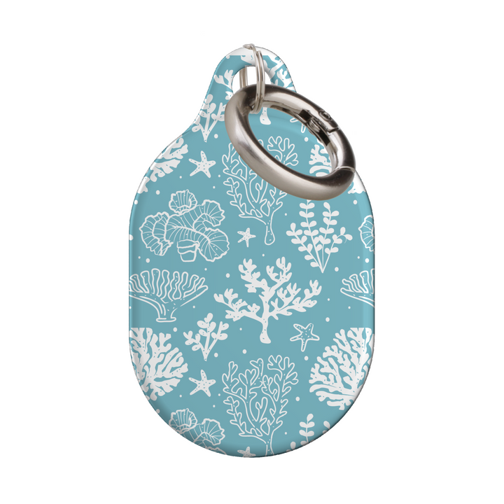 Stylish printed AirTag case with keyring, custom Apple AirTag cover for women, protective AirTag holder accessory