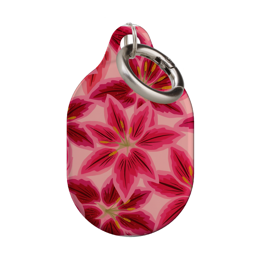 Stylish printed AirTag case with keyring, custom Apple AirTag cover for women, protective AirTag holder accessory