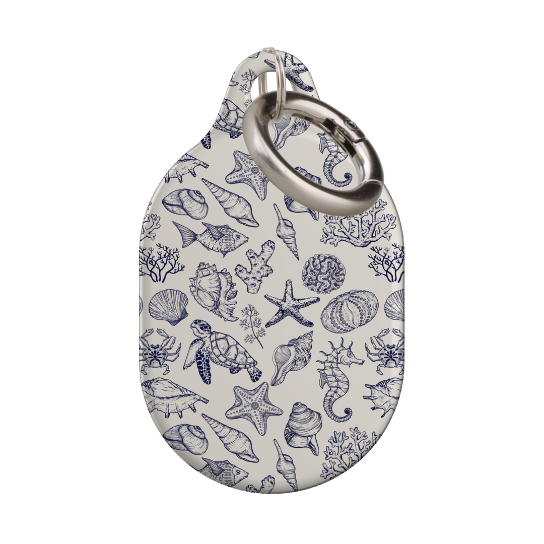 Stylish printed AirTag case with keyring, custom Apple AirTag cover for women, protective AirTag holder accessory