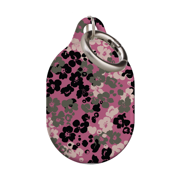 Stylish printed AirTag case with keyring, custom Apple AirTag cover for women, protective AirTag holder accessory