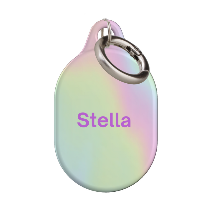 Stylish printed AirTag case with keyring, custom Apple AirTag cover for women, protective AirTag holder accessory