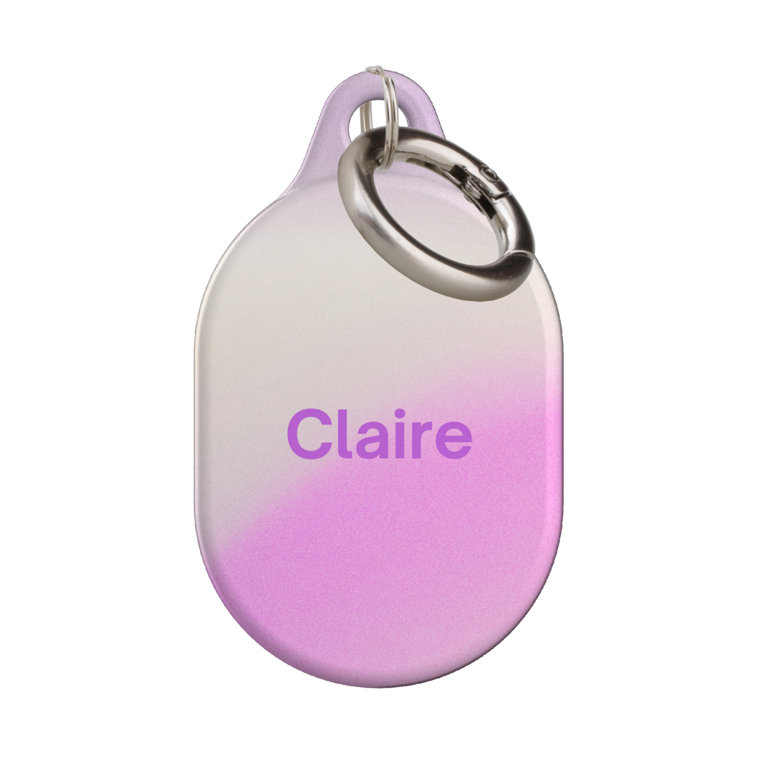 Stylish printed AirTag case with keyring, custom Apple AirTag cover for women, protective AirTag holder accessory