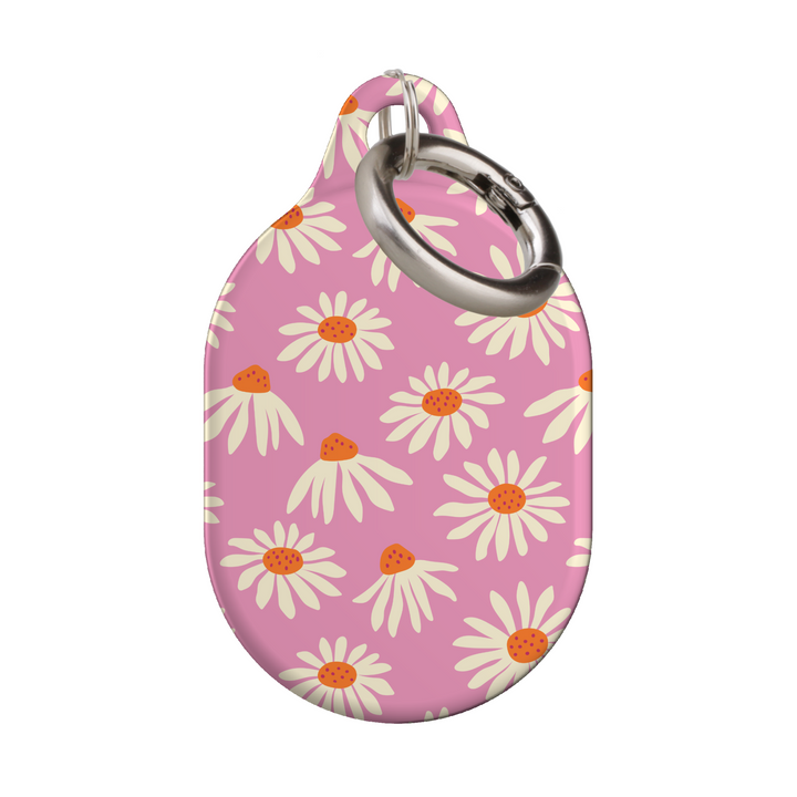 Stylish printed AirTag case with keyring, custom Apple AirTag cover for women, protective AirTag holder accessory