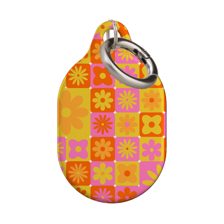 Stylish printed AirTag case with keyring, custom Apple AirTag cover for women, protective AirTag holder accessory