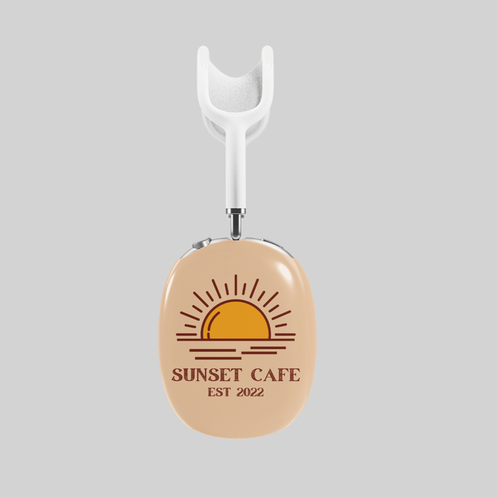 Custom AirPods Max cover with black and white split design, personalized headphone, customizable over-ear headphones accessory. Airpod Max cover Anime