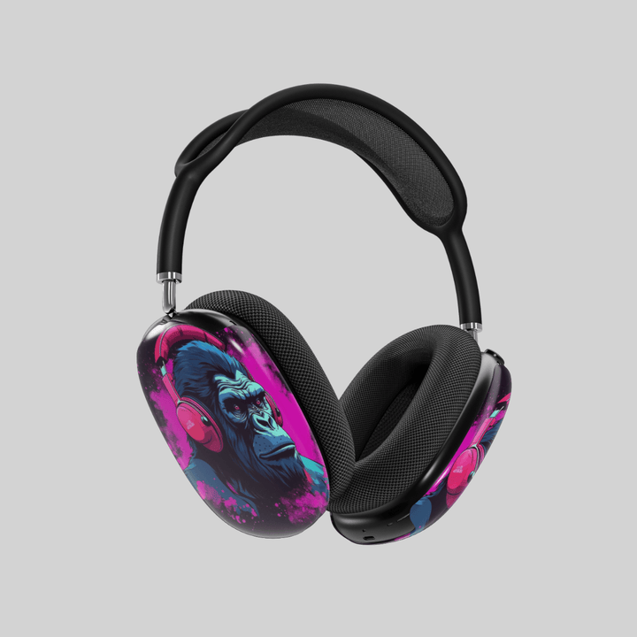 Custom AirPods Max cover with black and white split design, personalized headphone, customizable over-ear headphones accessory. Airpod Max cover Anime