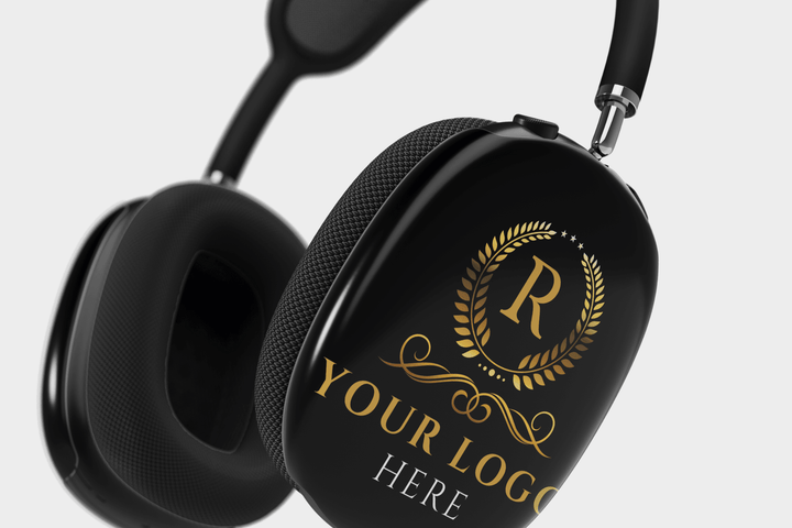 Custom AirPods Max cover with black and white split design, personalized headphone, customizable over-ear headphones accessory. Airpod Max cover Anime