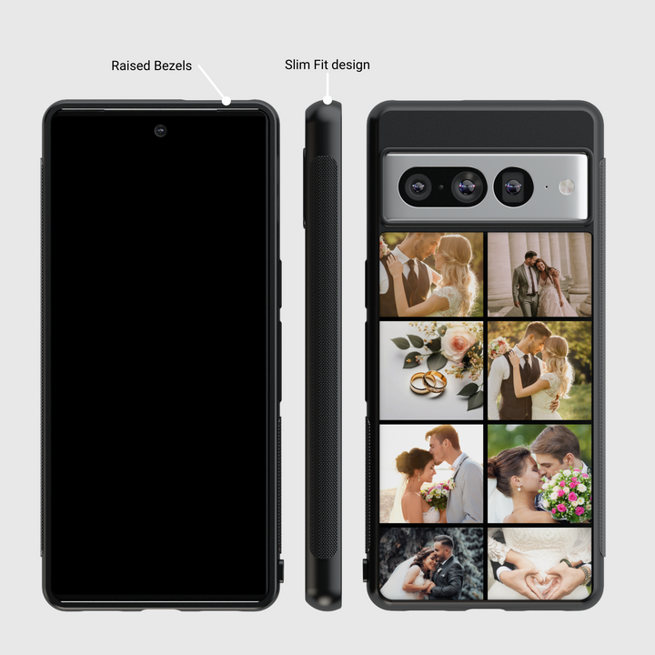 Custom Wedding Photo Collage Phone Case for Google Pixel 9 Pro XL, Pixel 9, Pixel 9 Pro, Pixel 8 Pro, Pixel 8a, Pixel 8 – Personalized Bridal Memory Cover