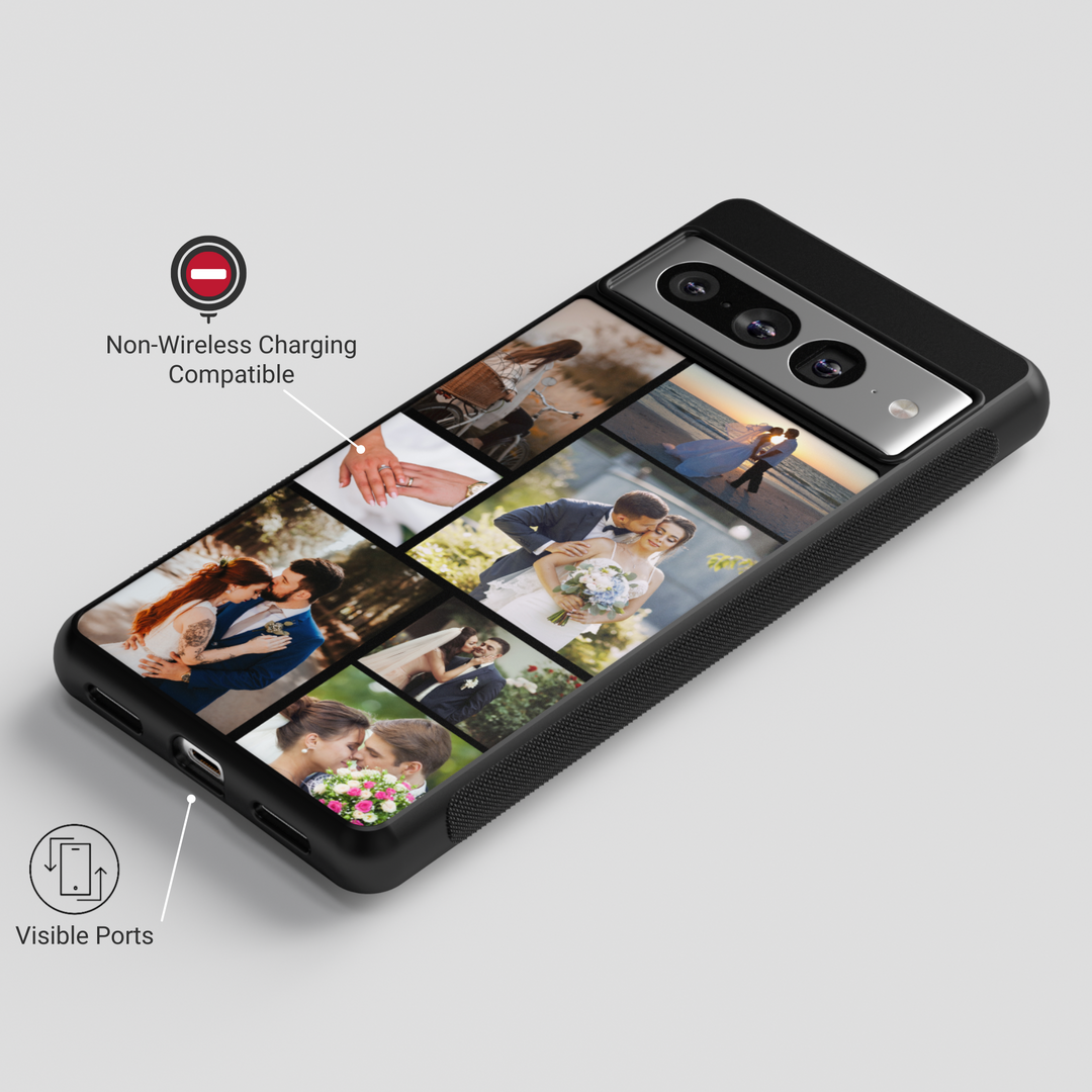 Custom Wedding Photo Collage Phone Case for Google Pixel 9 Pro XL, Pixel 9, Pixel 9 Pro, Pixel 8 Pro, Pixel 8a, Pixel 8 – Personalized Bridal Memory Cover