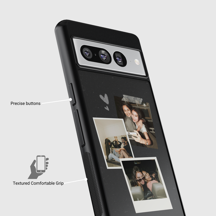 Custom Polaroid Photo Collage Phone Case for Google Pixel 9 Pro XL, Pixel 9, Pixel 9 Pro, Pixel 8 Pro, Pixel 8a, Pixel 8 – Personalized Aesthetic Scrapbook Style