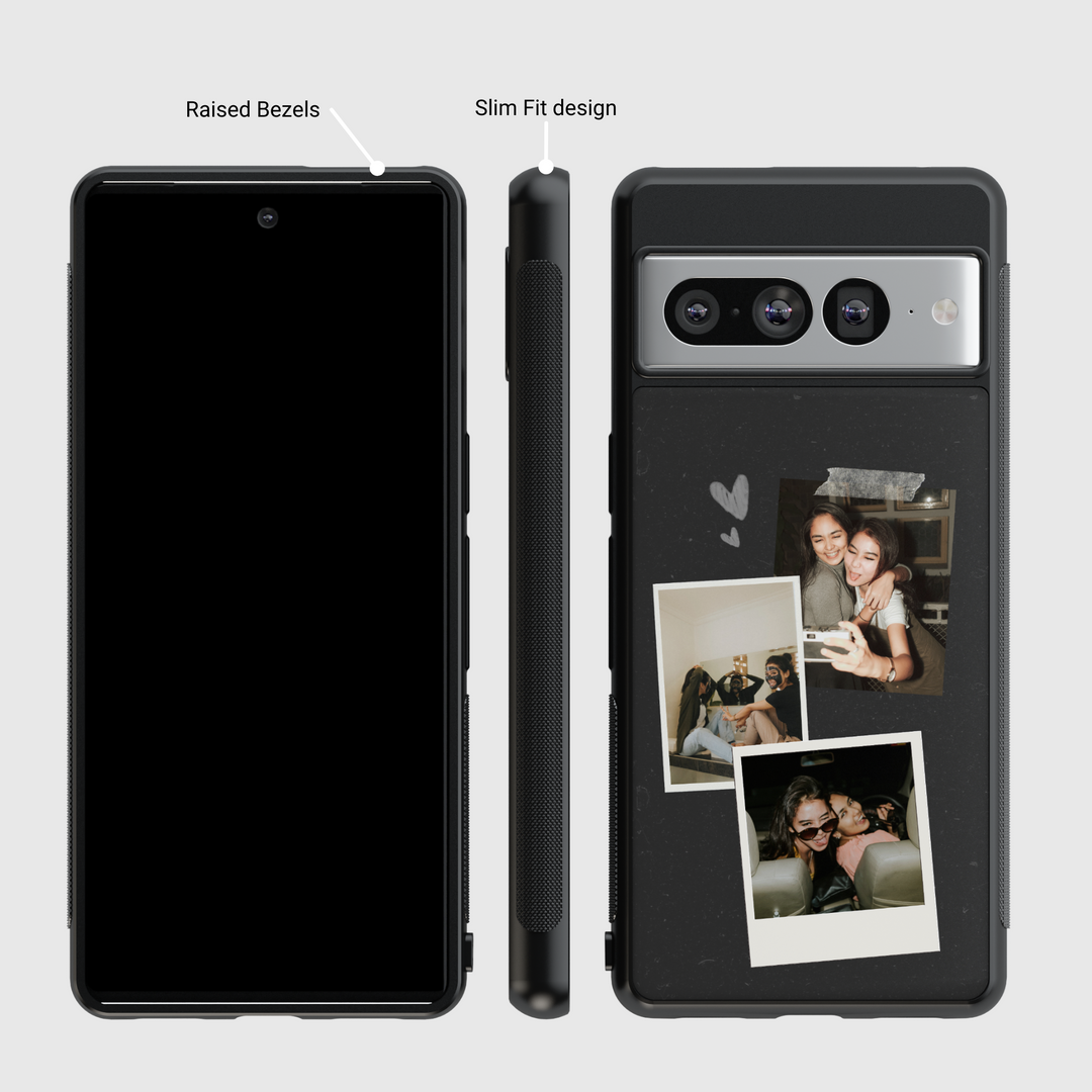 Custom Polaroid Photo Collage Phone Case for Google Pixel 9 Pro XL, Pixel 9, Pixel 9 Pro, Pixel 8 Pro, Pixel 8a, Pixel 8 – Personalized Aesthetic Scrapbook Style