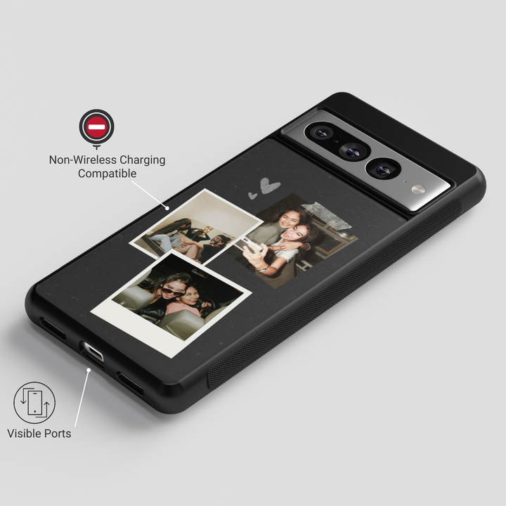 Custom Polaroid Photo Collage Phone Case for Google Pixel 9 Pro XL, Pixel 9, Pixel 9 Pro, Pixel 8 Pro, Pixel 8a, Pixel 8 – Personalized Aesthetic Scrapbook Style