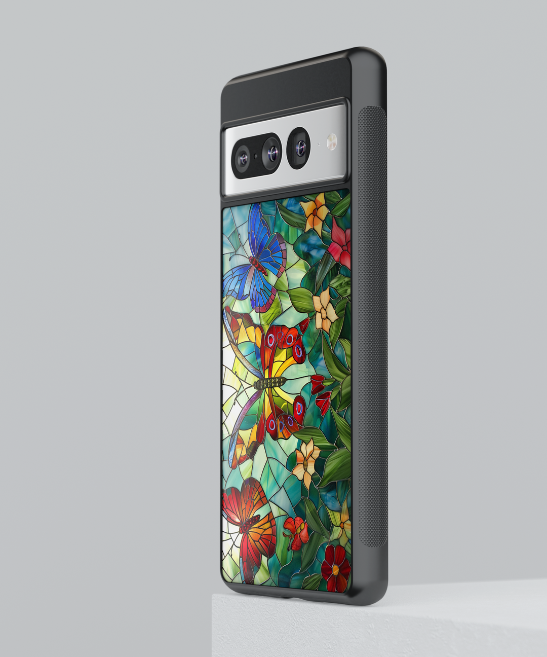 Stained Glass Butterfly Google Pixel Case - Vibrant Nature-Inspired Design for Pixel 9 Pro XL, Pixel 9, Pixel 9 Pro, Pixel 8 Pro, Pixel 8a, Pixel 8