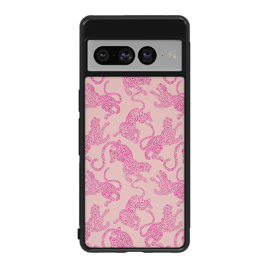 Pink Leopard Print Google Pixel Case - Compatible with Pixel 9 Pro XL, Pixel 9, Pixel 9 Pro, Pixel 8 Pro, Pixel 8a, and Pixel 8 - Trendy Aesthetic Animal Pattern Protective Cover