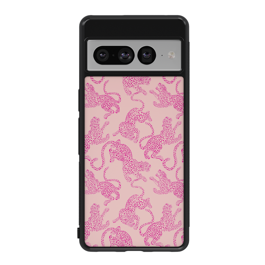 Pink Leopard Print Google Pixel Case - Compatible with Pixel 9 Pro XL, Pixel 9, Pixel 9 Pro, Pixel 8 Pro, Pixel 8a, and Pixel 8 - Trendy Aesthetic Animal Pattern Protective Cover