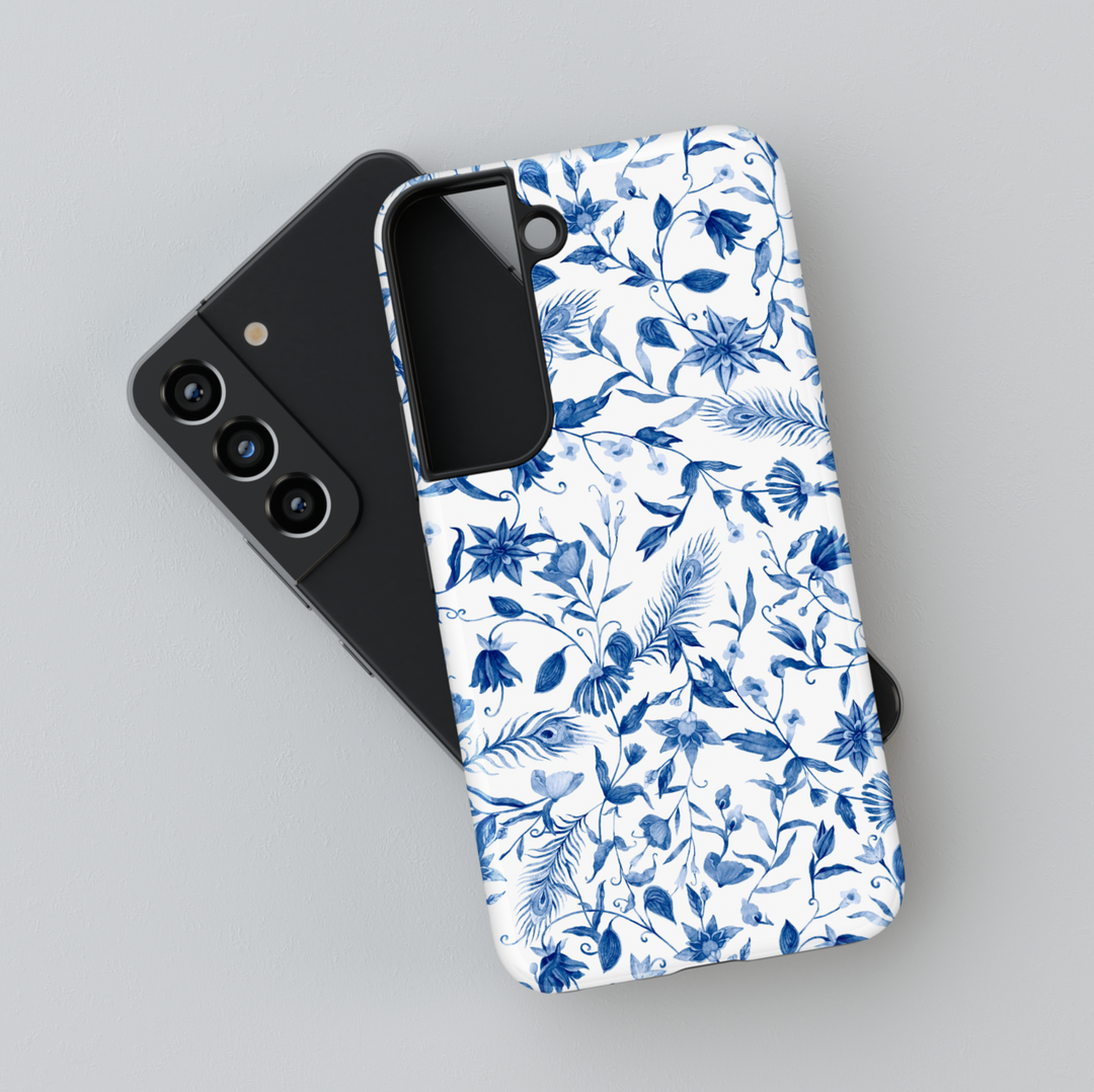 blue floral Phone case, toile print Galaxy S25 floral case, vintage floral Galaxy S24 case, botanical phone case for Samsung, blue and white iPhone cover, French toile Galaxy S24fe case, elegant floral protective case, aesthetic botanical Galaxy S23 case, chic floral Galaxy S25 Ultra case for women