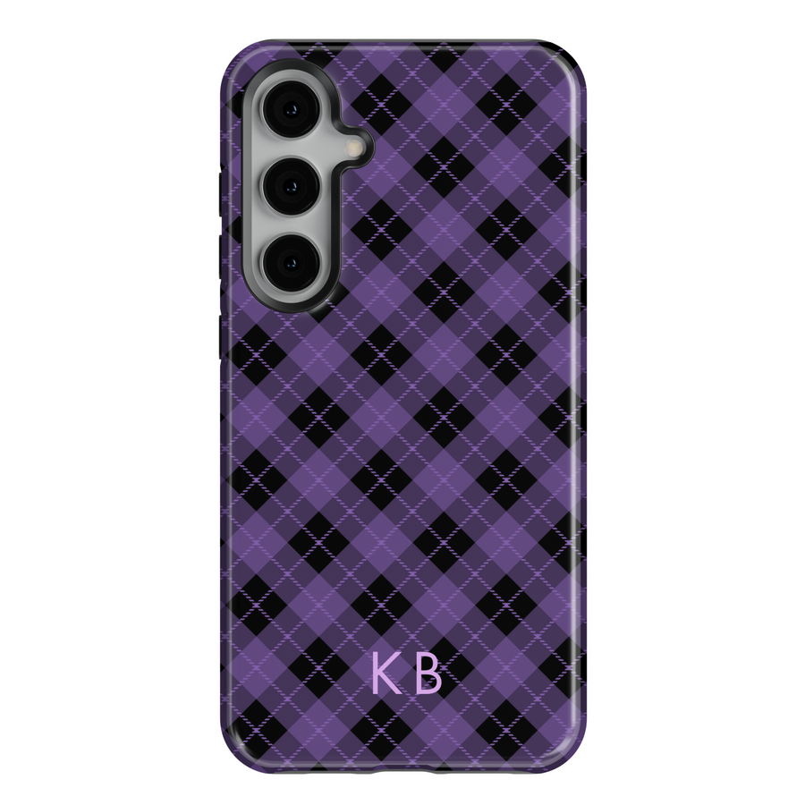 Purple Plaid Phone Case – Personalized Tough & Protective Galaxy Cover