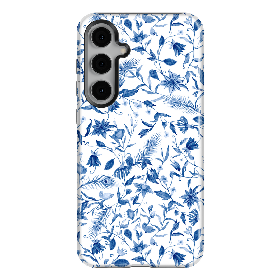blue floral Phone case, toile print Galaxy S25 floral case, vintage floral Galaxy S24 case, botanical phone case for Samsung, blue and white iPhone cover, French toile Galaxy S24fe case, elegant floral protective case, aesthetic botanical Galaxy S23 case, chic floral Galaxy S25 Ultra case for women