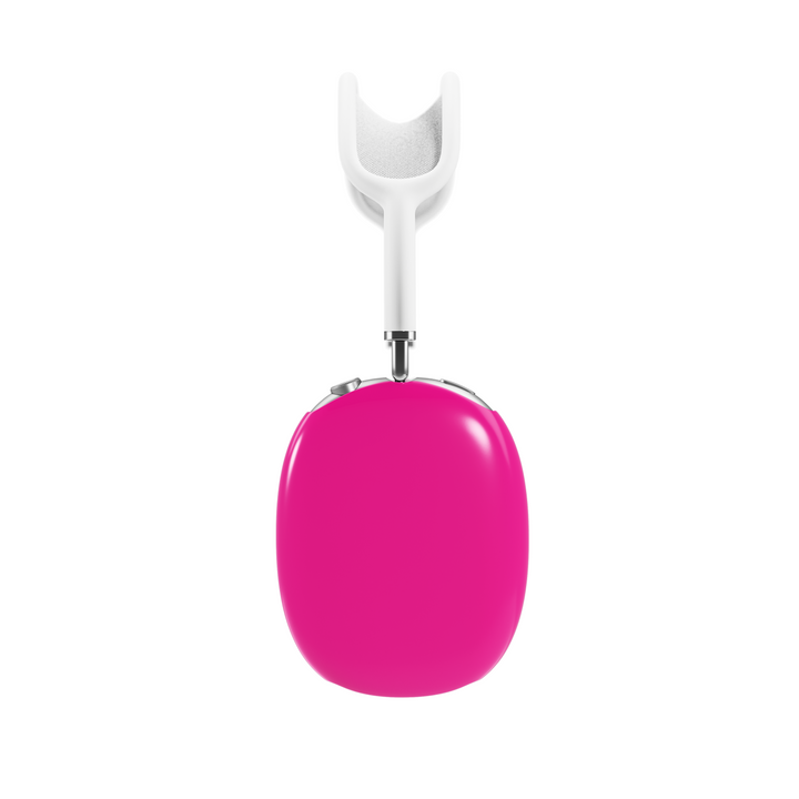 Solid hot pink AirPods Max cover, minimalist and vibrant headphone skin for Apple AirPods Max, bold aesthetic tech accessory.