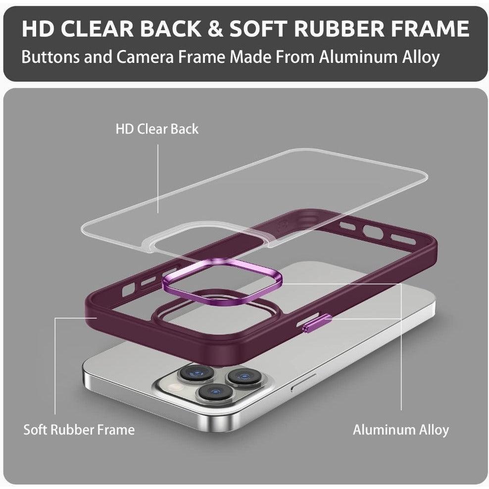 iPhone Clear Case Metallic - Burgundy - CASELIX