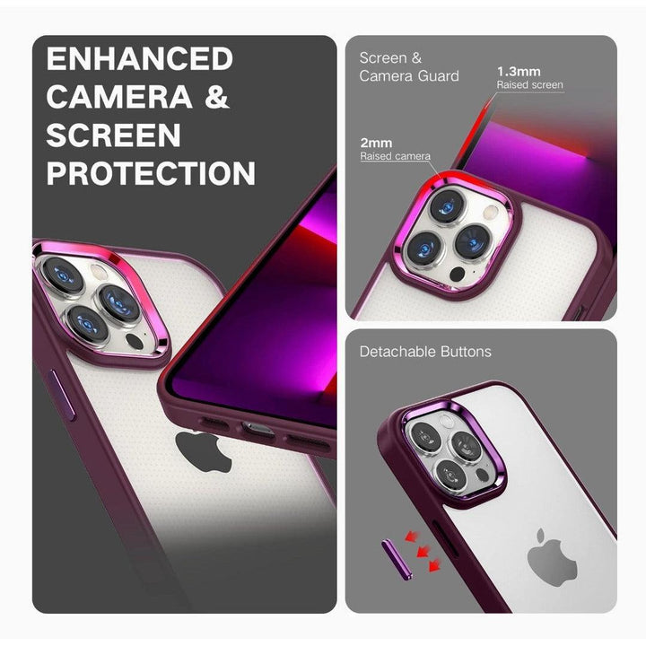 iPhone Clear Case Metallic - Burgundy - CASELIX