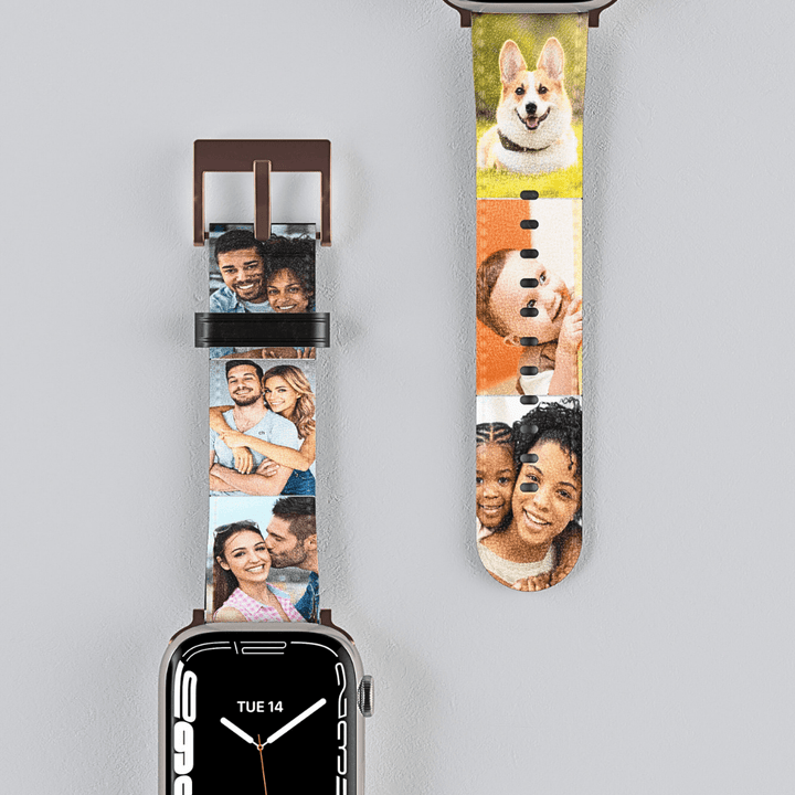 personalized name, watch strap, 38 40 41 42 44 45 mm, gift idea her him, printed watch band, mothers day birthday, photo watch band, gift for pet owners, cat lovers gift idea, family photos memory, vacation memory idea, pictures images band, dog horse animals