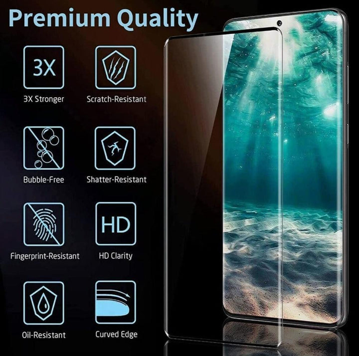 Samsung Galaxy Tempered Glass Screen Protector Curved - Crystal Clear - CASELIX