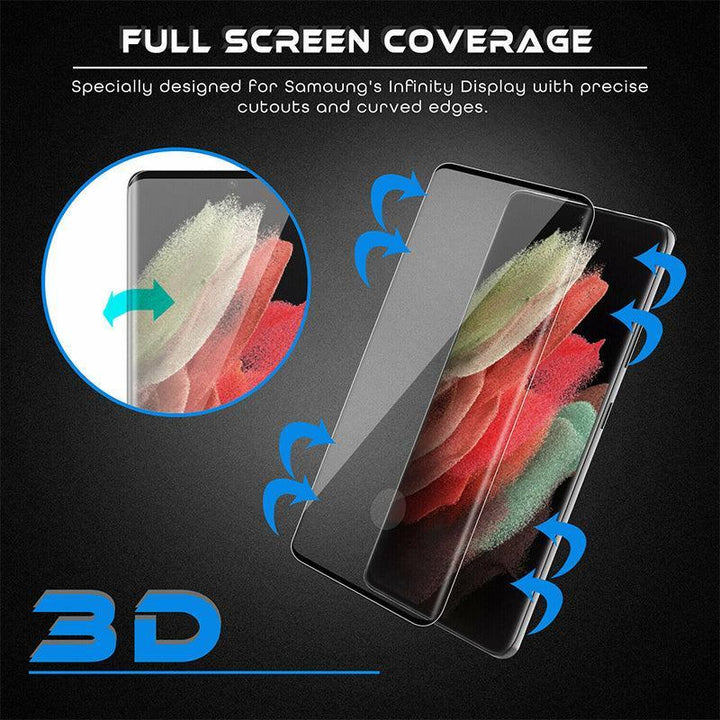 Samsung Galaxy Tempered Glass Screen Protector Curved - Crystal Clear - CASELIX