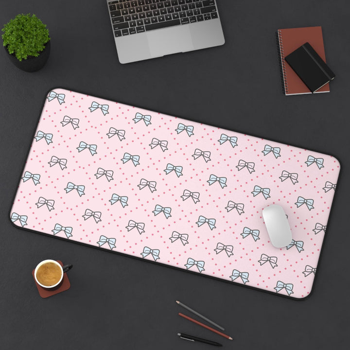 kawaii mouse pad, pink desk decor, cute mat, heart shape, office accessory, pastel pink, cosy workspace, hand printed pad, cute office, work from home, kawaii desk decor, cute desk decor, pastel desk decor