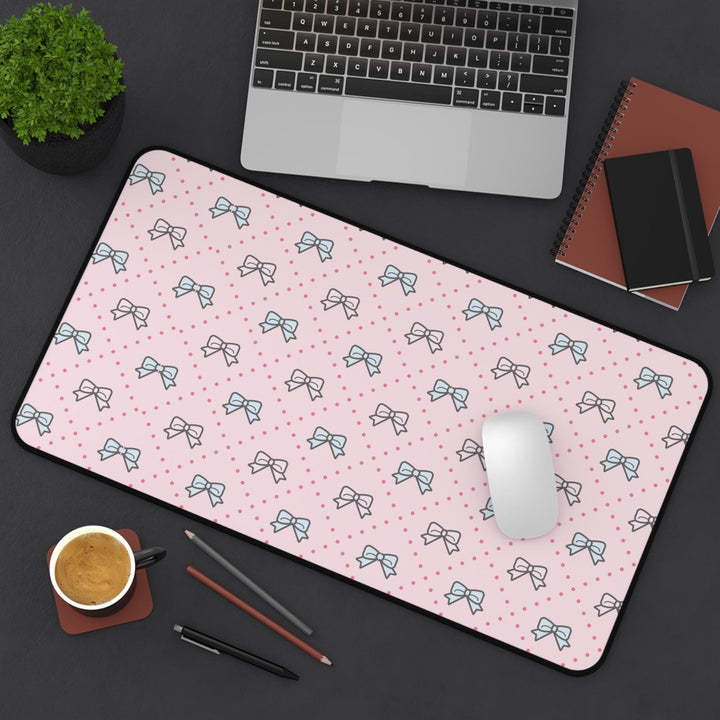 kawaii mouse pad, pink desk decor, cute mat, heart shape, office accessory, pastel pink, cosy workspace, hand printed pad, cute office, work from home, kawaii desk decor, cute desk decor, pastel desk decor