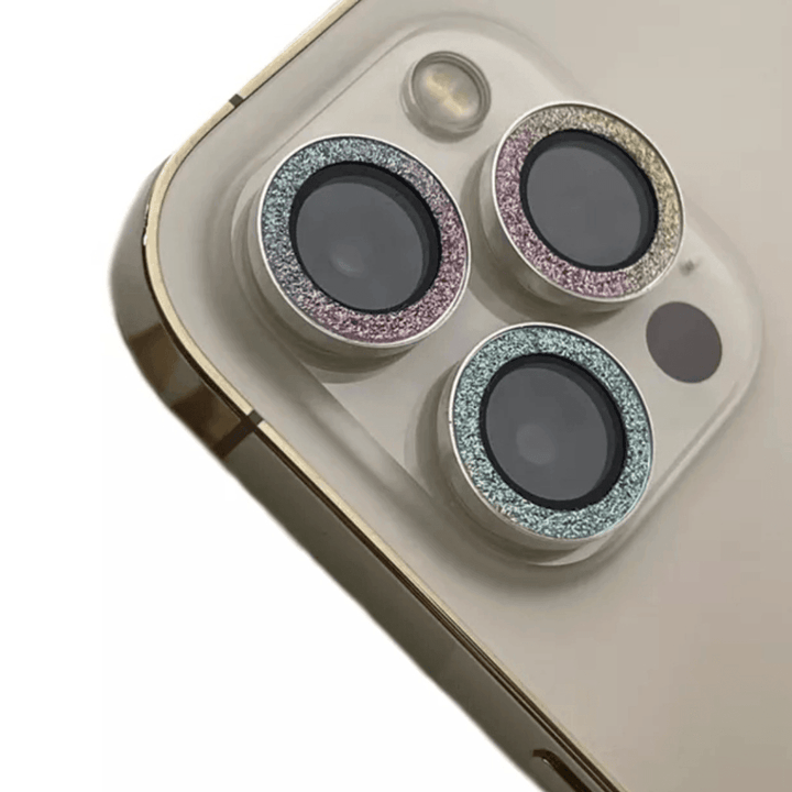 iPhone Camera Lens Protector tempered glass - Colorful Glitter - CASELIX