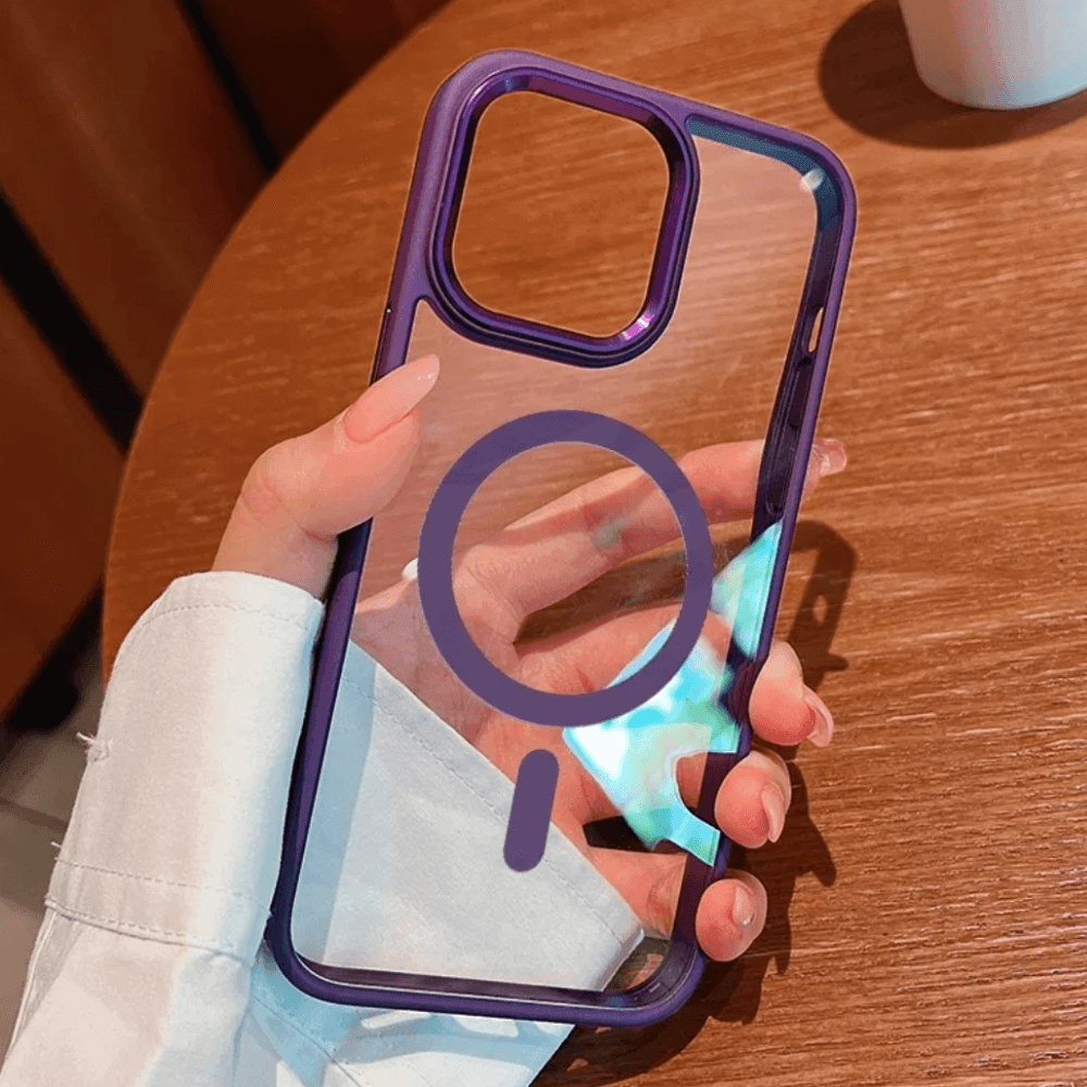 iPhone Case Clear Metallic Magsafe - Deep Purple - CASELIX