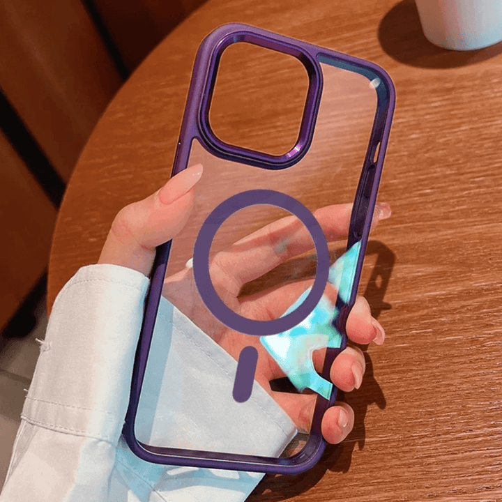 iPhone Case Clear Metallic Magsafe - Deep Purple - CASELIX