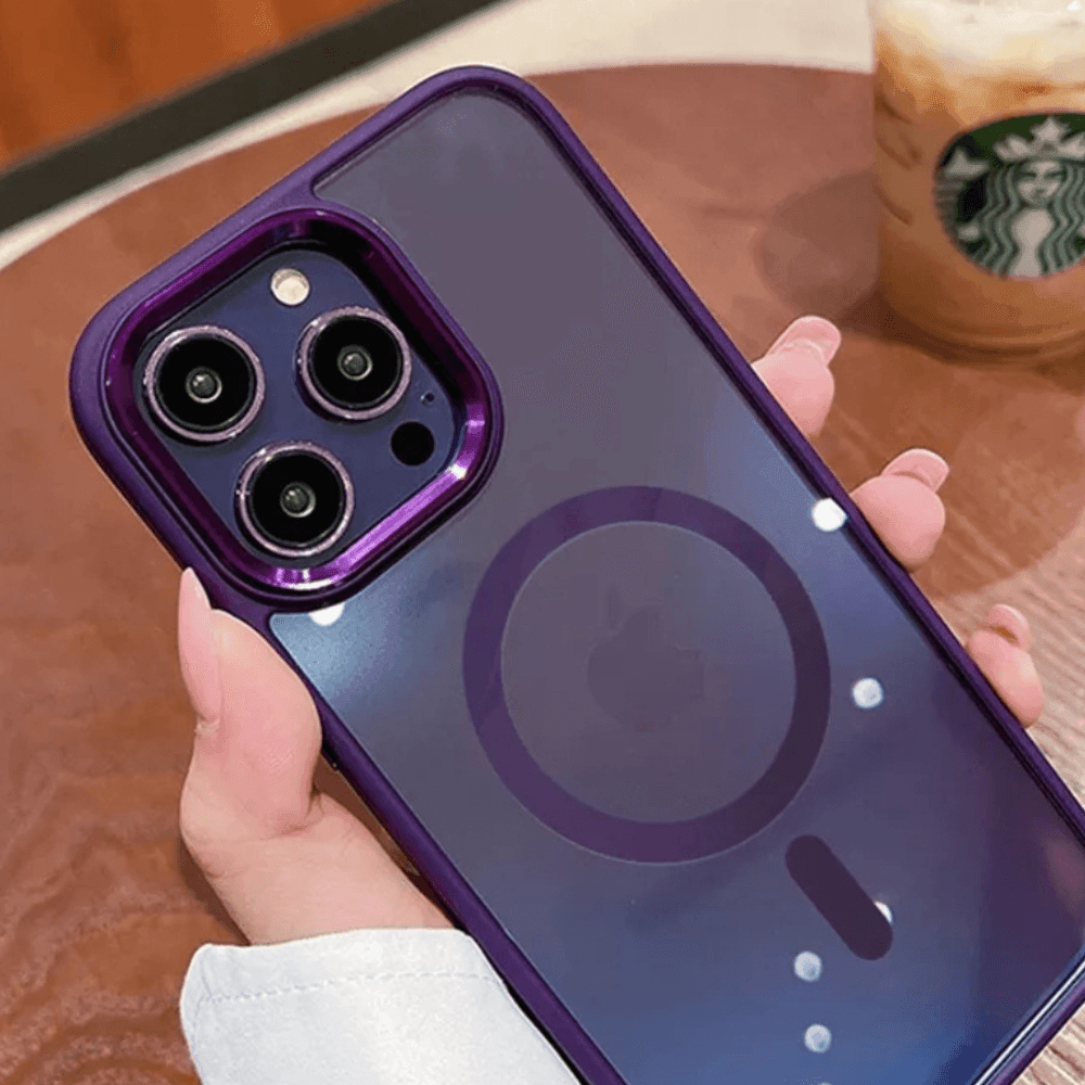 iPhone Case Clear Metallic Magsafe - Deep Purple - CASELIX