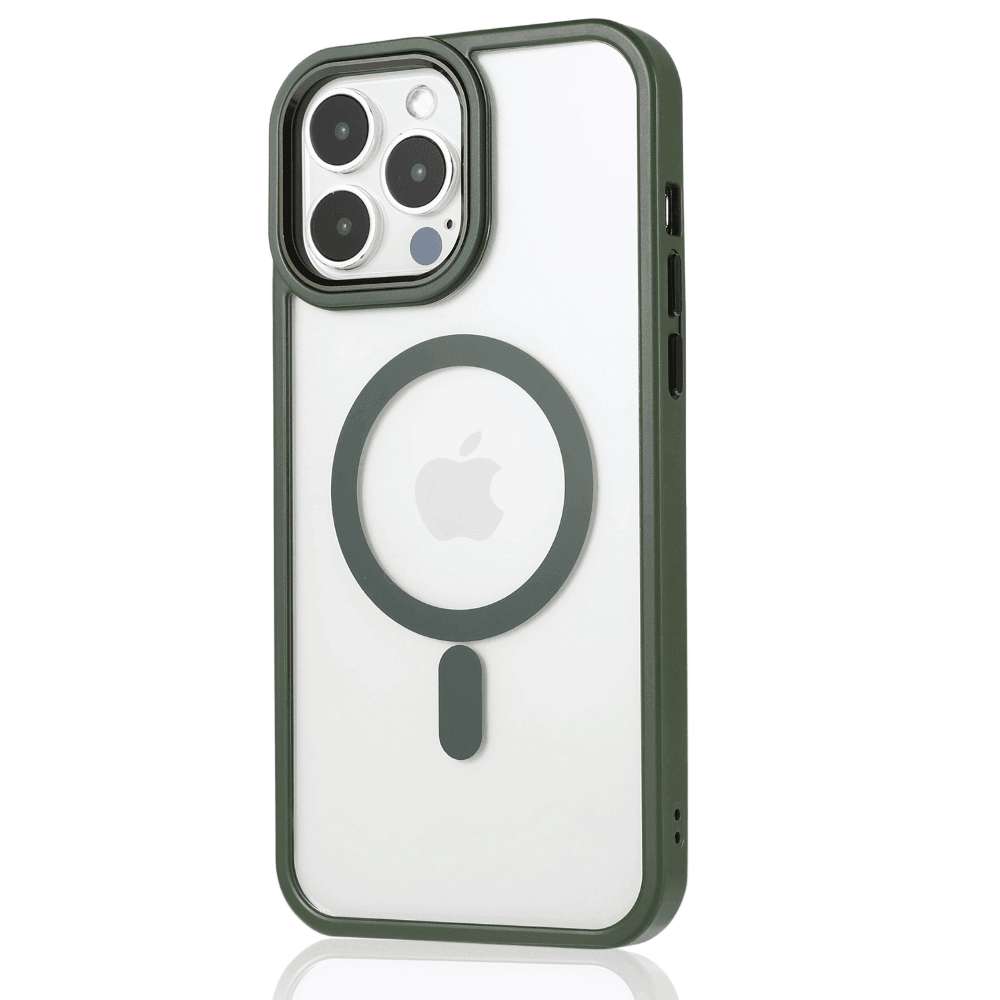 iPhone Case Clear Metallic Magsafe - Midnight Green - CASELIX